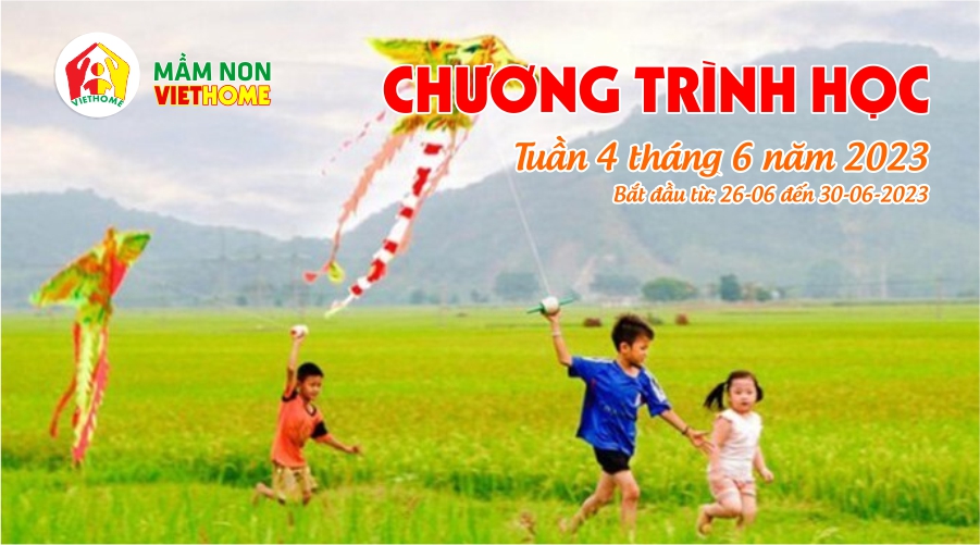 Chương trình học tuần 4 tháng 6 năm 2023 của Mầm non VietHome