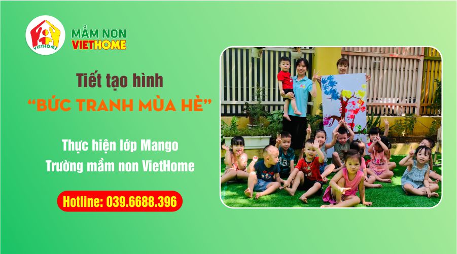 Tạo hình bức tranh mùa hè từ những đôi bàn tay nhỏ xinh