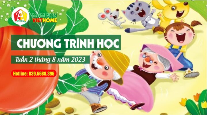 Chương trình học Tuần 2 tháng 8 - Mầm non VietHome