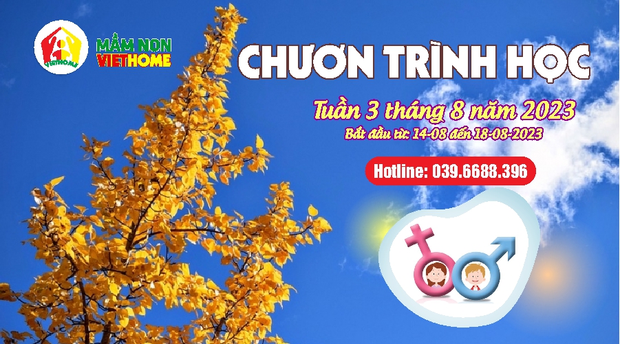 Chương trình học Tuần 3 tháng 8 - Mùa thu của bé