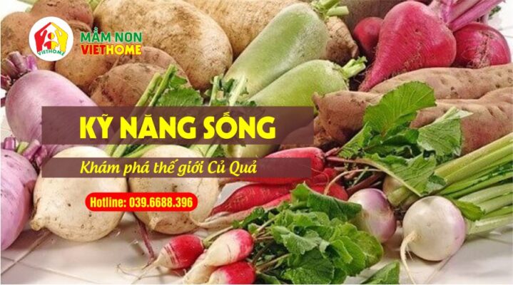 Kỹ năng sống: Khám phá thế giới Củ Quả cùng các con lớp Appple