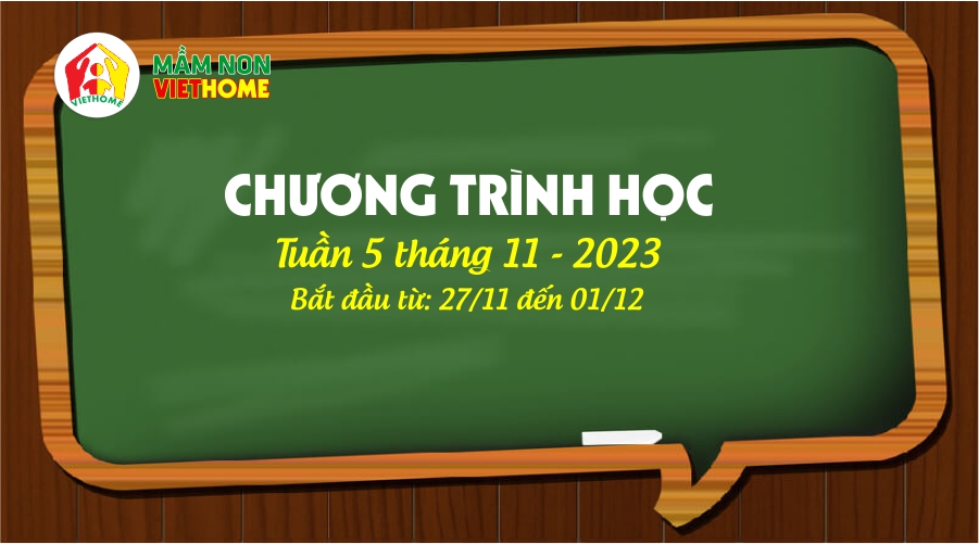 Chương trình học Tuần 5 tháng 11-2023 của Mầm non VietHome