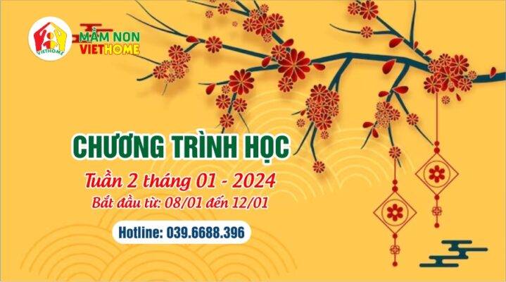 Chương trình học Tuần 4 tháng 12-2023 của Mầm non VietHome