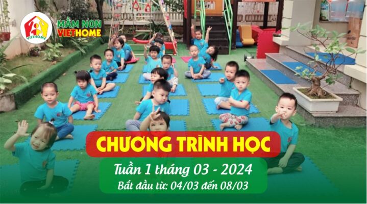 Chương trình học Tuần 1 tháng 3-2024 tại Mầm non VietHome