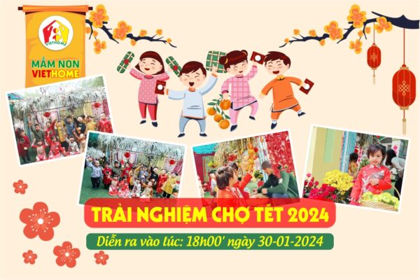 Hình ảnh phiên chợ Tết 2024 tại Mầm non VietHome