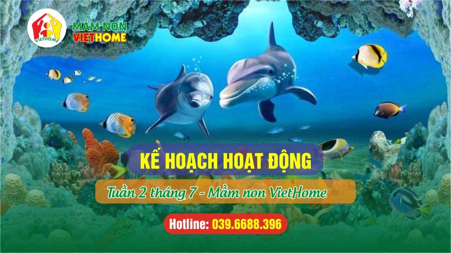 Chương trình học Tuần 2 tháng 7-2024 tại Mầm non VietHome