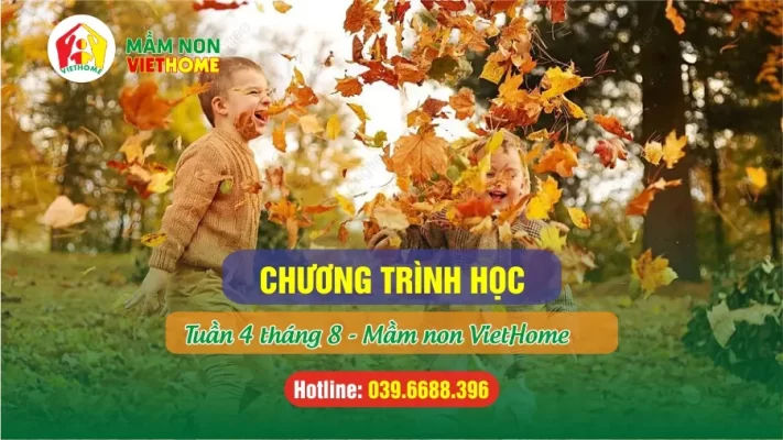 Chương trình học Tuần 4 tháng 8-2024 tại Mầm non VietHome