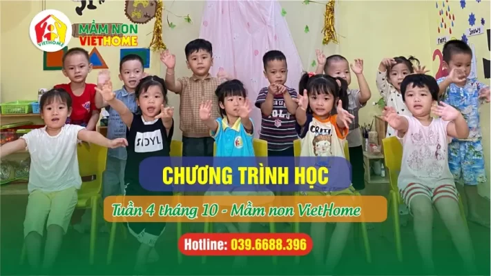 Chương trình học Tuần 4 tháng 10-2024 tại Mầm non VietHome