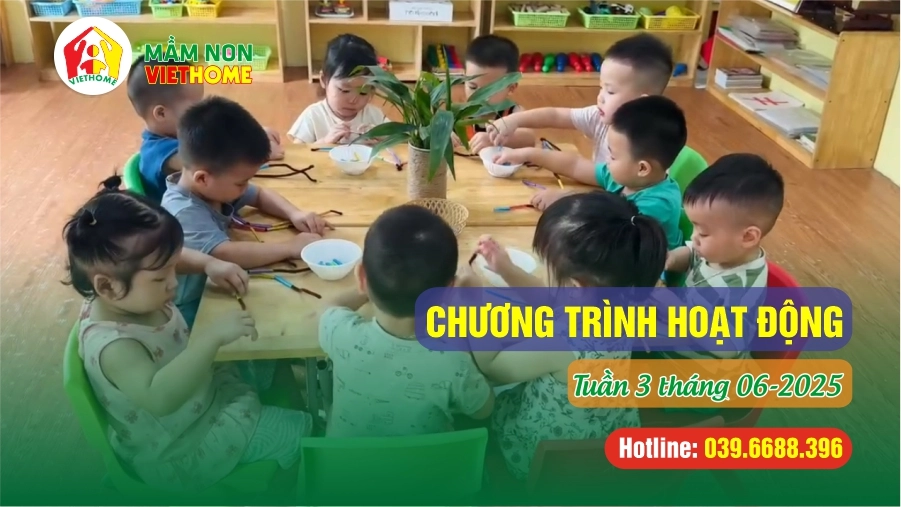 Chương trình học Tuần 3 tháng 6-2025 tại Mầm non VietHome